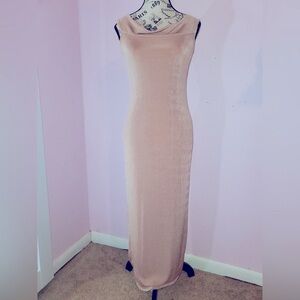 Boohoo Tan Maxi Dress